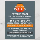Earthen Pot Design, Potterie Store, Potter-Werbung Flyer (Vorne)