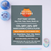 Earthen Pot Design, Potterie Store, Potter-Werbung Flyer (Einzeln)