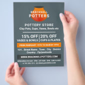 Earthen Pot Design, Potterie Store, Potter-Werbung Flyer (Hand)
