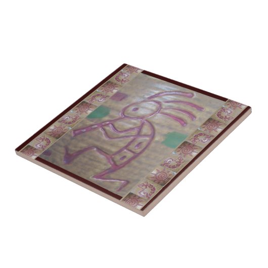 Earthenware Kokopelli Fliese (Seite)