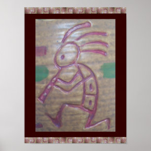 Earthenware Kokopelli Poster