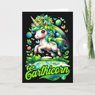Earthicorn Einhorn Earth Day Kinder Mädchen Go Gre Karte