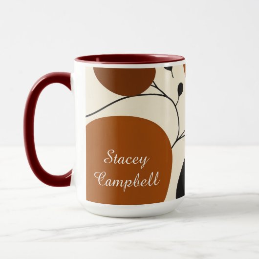 Earthly Silhouette Abstract Minimalist Tasse (Links)