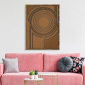 Earthly Vortex: Modern 3D Minimalist Boho Art Leinwanddruck (Insitu (Wohnzimmer))