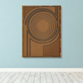 Earthly Vortex: Modern 3D Minimalist Boho Art Leinwanddruck (Insitu (Holzboden))