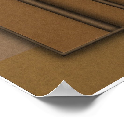 Earthly Vortex: Modern 3D Minimalist Boho Art Poster (Ecke)