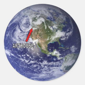 eARTHOUSE (Sie sind hier) Runder Aufkleber