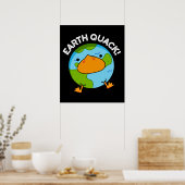 Earthquack Funny Earthquake Pub Dark BG Poster (Küche)