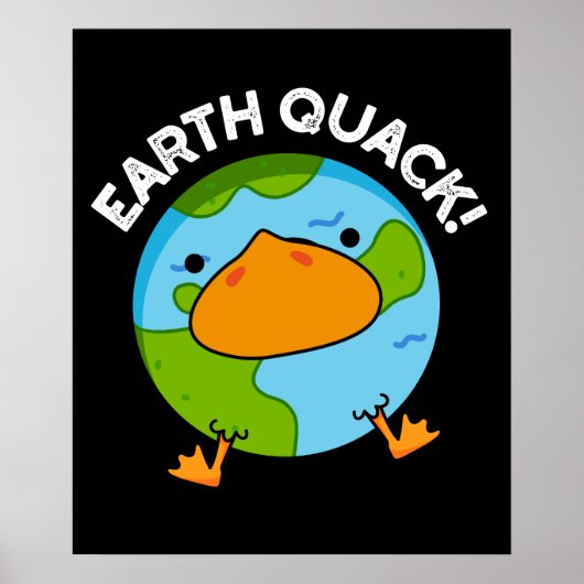 Earthquack Funny Earthquake Pub Dark BG Poster (Vorne)