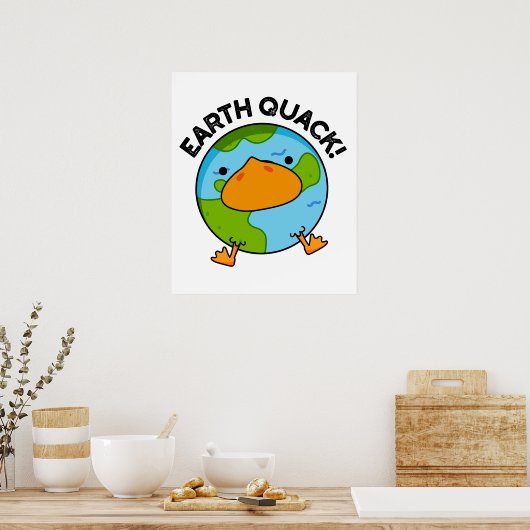 Earthquack Funny Earthquake Pub Poster (Küche)
