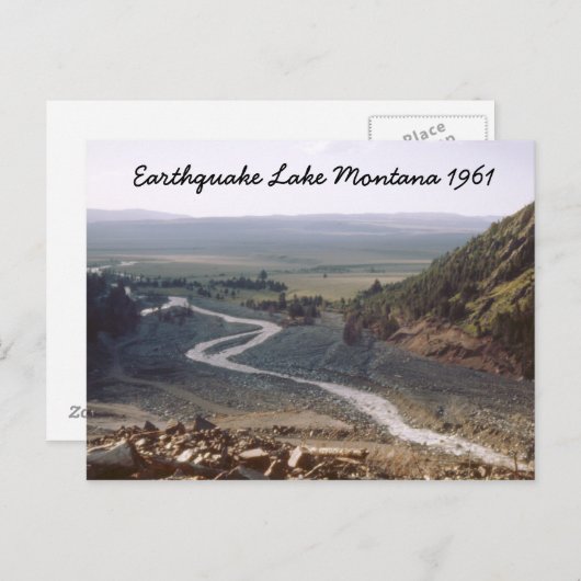 Earthquake Lake Slide Montana 1961 Postkarte (Vorne/Hinten)