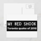 EARTHQUAKE Toronto Postkarte (Vorne/Hinten)