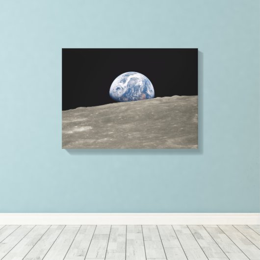 Earthrise Apollo 8 Leinwanddruck (Insitu (Holzboden))