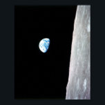 Earthrise from Apollo 8 Poster<br><div class="desc">This view of the rising Earth greeted the Apollo 8 astronauts as they came from behind the Moon after the fourth nearside orbit. The photo is displayed here in its original orientation, though it is more commonly viewed with the lunar surface at the bottom of the photo. Earth is about...</div>