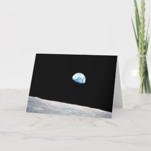 Earthrise: mit Zitat— Shot aus Apollo 8 Karte