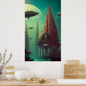 Earthrise Serenade - (42x24in Extra Long) Poster (Küche)