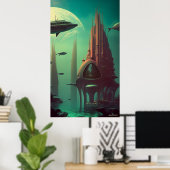Earthrise Serenade (42x24in Extra Long) (W/Logo) Poster (Heimbüro)