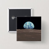 Earthrise vom Mond Button (Vorne & Hinten)