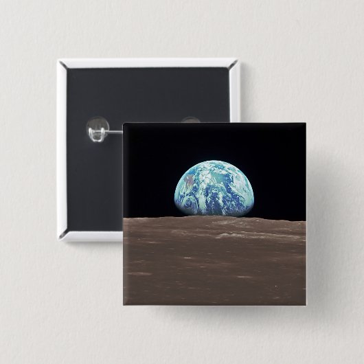 Earthrise vom Mond Button (Vorne & Hinten)