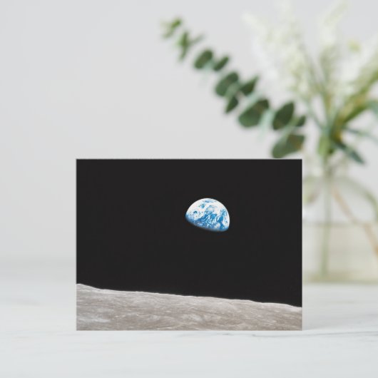 Earthrise William Anders Postkarte (Stehend Vorderseite)