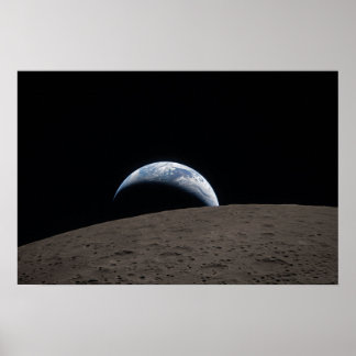 Earthset Orion-Raumschiff Artemis-Mondmission Poster