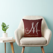 Earthtone 3d Monogram Red Kissen