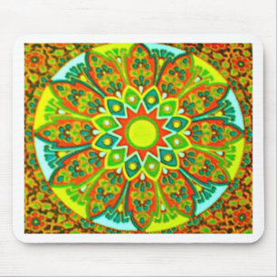 Earthtone ethnische Blick-Mandala Mousepad