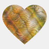 Earthtone Faux Snakeskin Heart Stickers (Vorderseite)