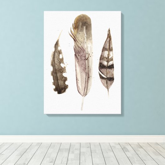 Earthtone Feathers II Leinwanddruck (Insitu (Holzboden))
