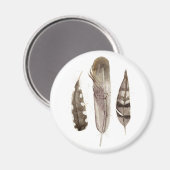 Earthtone Feathers II Magnet (Vorderseite/Rückseite)