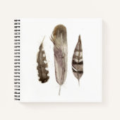 Earthtone Feathers II Notizblock (Vorderseite)