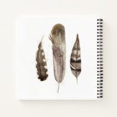 Earthtone Feathers II Notizblock (Rückseite)
