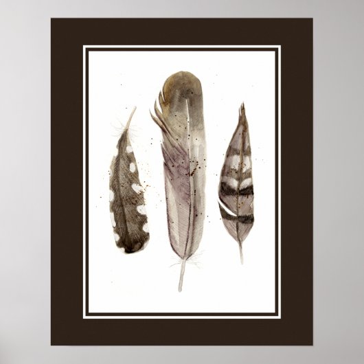 Earthtone Feathers II Poster (Vorne)