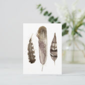 Earthtone Feathers II Postkarte (Stehend Vorderseite)