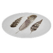 Earthtone Feathers II Schneidebrett (Ecke)