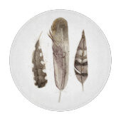 Earthtone Feathers II Schneidebrett (Vorderseite)