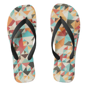 Earthtone geometrisches Muster Badesandalen