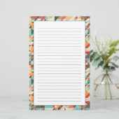 Earthtone geometrisches Muster Briefpapier (Stehend Vorderseite)