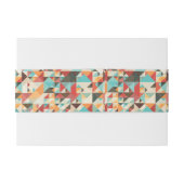 Earthtone geometrisches Muster Einladungsbanderole (Rückseitenbeispiel)