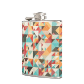 Earthtone geometrisches Muster Flachmann (Links)