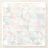 Earthtone geometrisches Muster Glasuntersetzer (Rückseite)