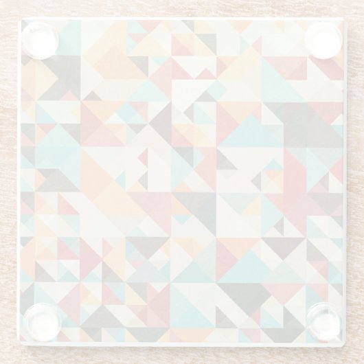 Earthtone geometrisches Muster Glasuntersetzer (Rückseite)