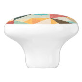 Earthtone geometrisches Muster Keramikknauf (Seitenansicht)