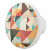 Earthtone geometrisches Muster Keramikknauf (Rechts)