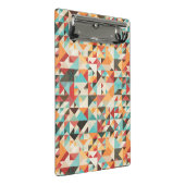 Earthtone geometrisches Muster Mini Klemmbrett (Schrägansicht)