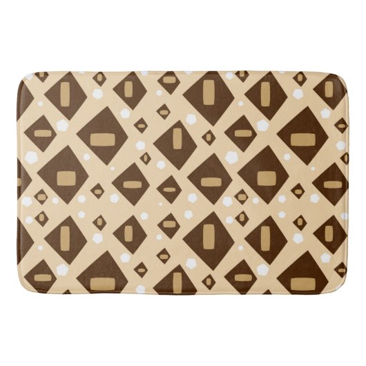 Earthtone Geometry Badematte (Vorderseite)