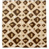 Earthtone Geometry Duschvorhang (Vorderseite)