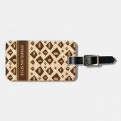Earthtone Geometry Gepäckanhänger (Vorderseite horizontal)