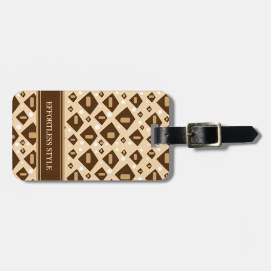 Earthtone Geometry Gepäckanhänger (Vorderseite horizontal)