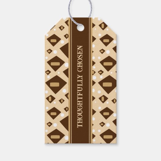 Earthtone Geometry Geschenkanhänger (Vorderseite)